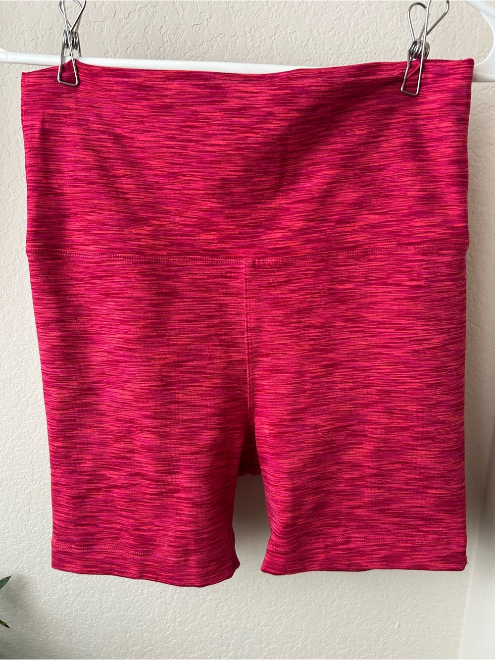 Outdoor Voices Hot Pink Space-Dye Bike Shorts